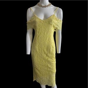 Yellow laced summer dress